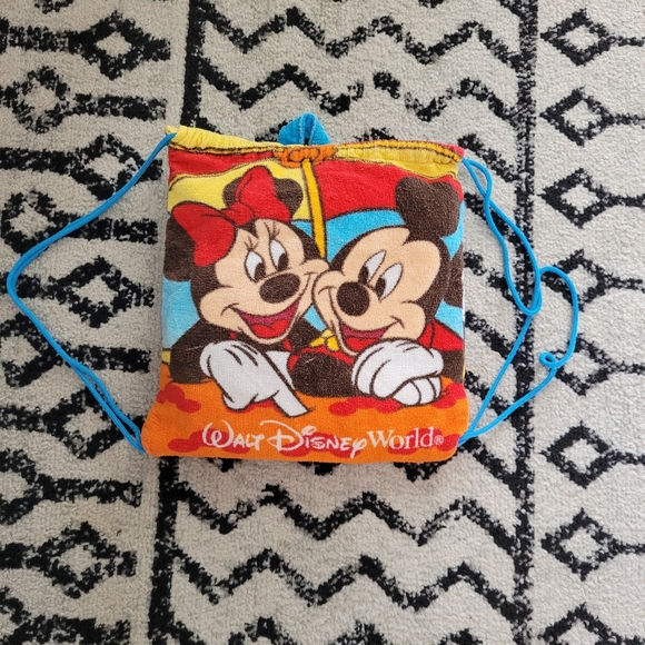 Vintage Disney Mickey Mouse Beach Towel Bag - Picture 5 of 7